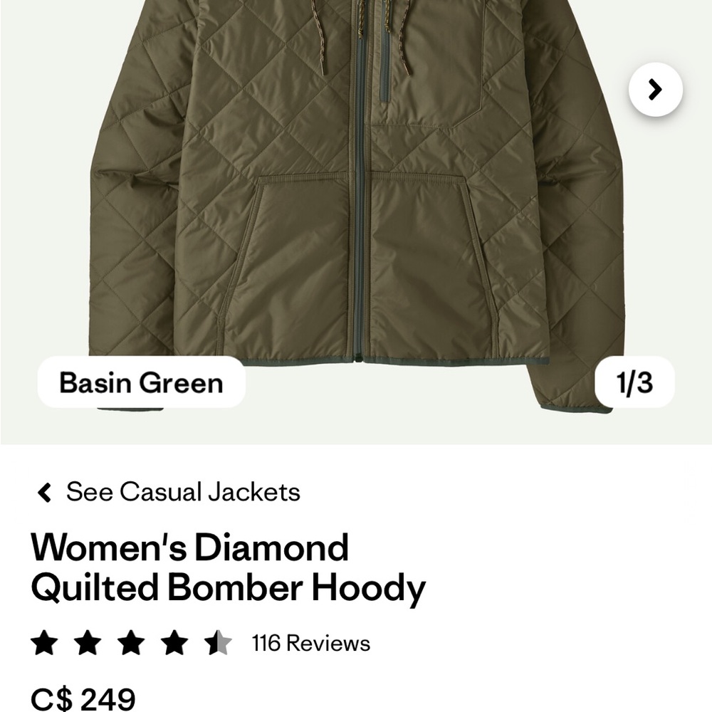 Patagonia Women's Blue and Navy Puffer Jacket - Picture 6 of 6